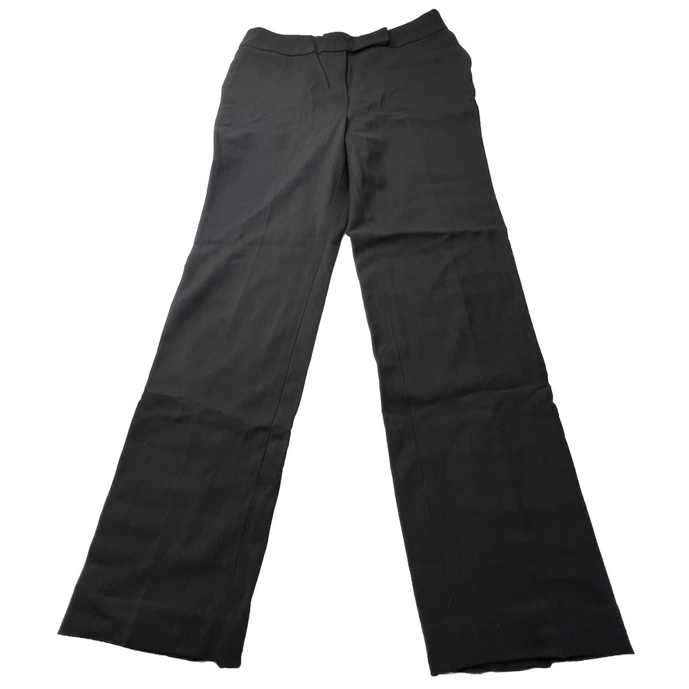 Milly Size 6 Vintage Black Wool Blend Straight Leg Dress Pants